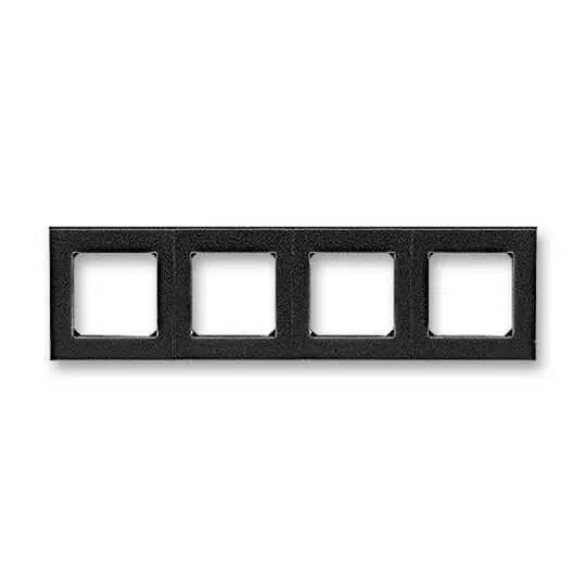 3901H-A05040 63  Rámeček pro elektroinstalační přístroje, čtyřnásobný, onyx / kouřová černá